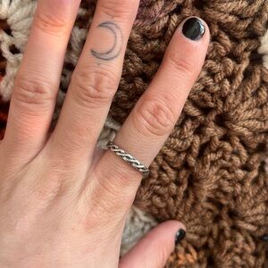 Elegant Silver Braided Ring